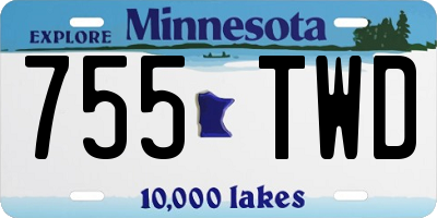 MN license plate 755TWD