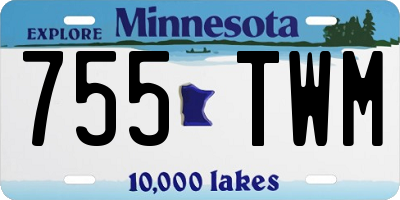 MN license plate 755TWM