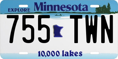 MN license plate 755TWN