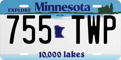 MN license plate 755TWP