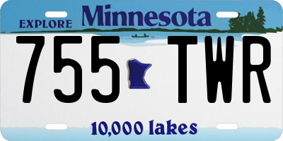 MN license plate 755TWR