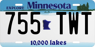 MN license plate 755TWT