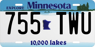MN license plate 755TWU