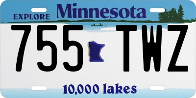 MN license plate 755TWZ