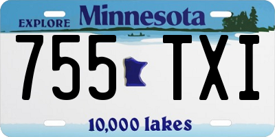 MN license plate 755TXI