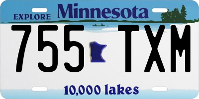 MN license plate 755TXM