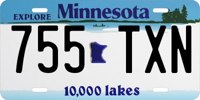 MN license plate 755TXN