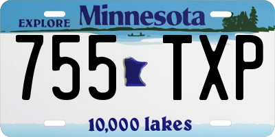 MN license plate 755TXP