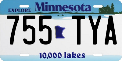 MN license plate 755TYA