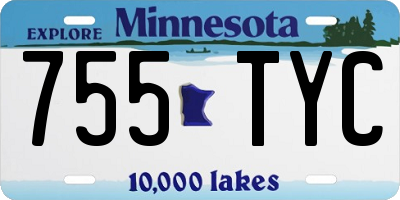 MN license plate 755TYC