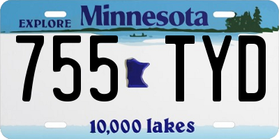 MN license plate 755TYD