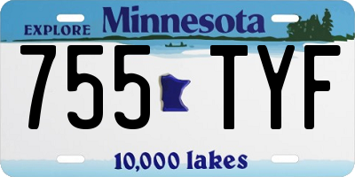MN license plate 755TYF