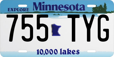 MN license plate 755TYG
