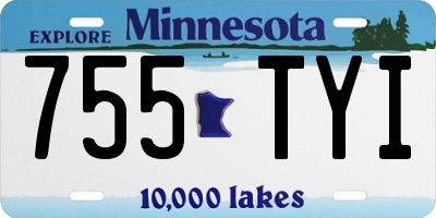 MN license plate 755TYI