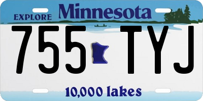 MN license plate 755TYJ