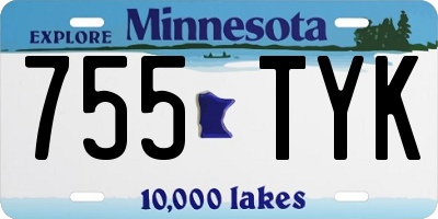 MN license plate 755TYK
