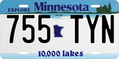 MN license plate 755TYN