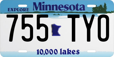 MN license plate 755TYO