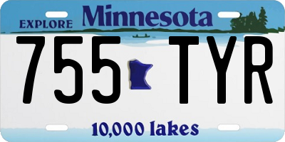 MN license plate 755TYR