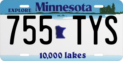 MN license plate 755TYS