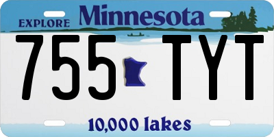 MN license plate 755TYT