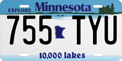 MN license plate 755TYU