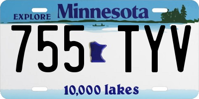 MN license plate 755TYV