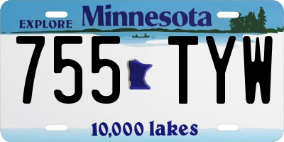 MN license plate 755TYW