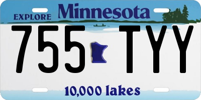 MN license plate 755TYY