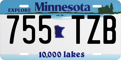 MN license plate 755TZB