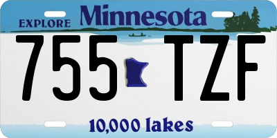MN license plate 755TZF
