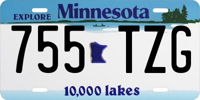 MN license plate 755TZG