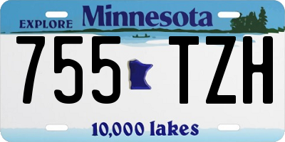 MN license plate 755TZH