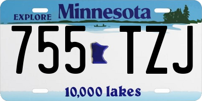 MN license plate 755TZJ