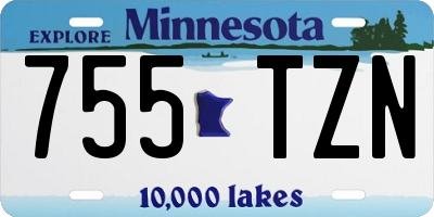 MN license plate 755TZN