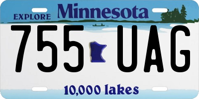 MN license plate 755UAG