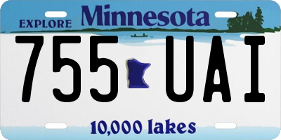 MN license plate 755UAI