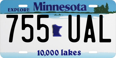 MN license plate 755UAL