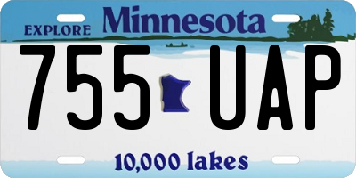MN license plate 755UAP