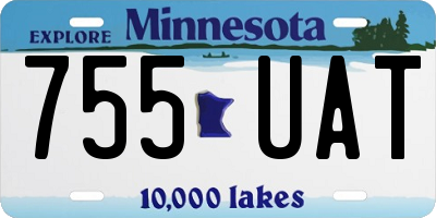 MN license plate 755UAT