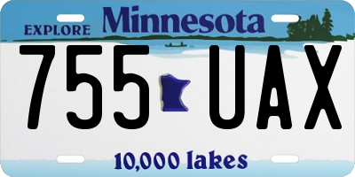 MN license plate 755UAX