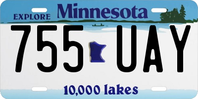 MN license plate 755UAY