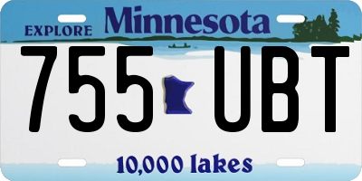 MN license plate 755UBT