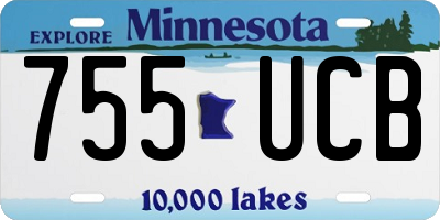 MN license plate 755UCB