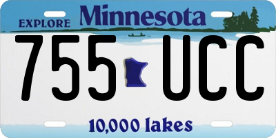 MN license plate 755UCC