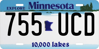 MN license plate 755UCD