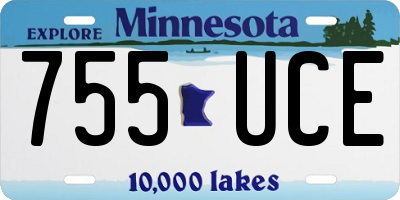 MN license plate 755UCE