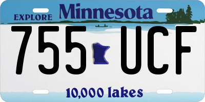 MN license plate 755UCF