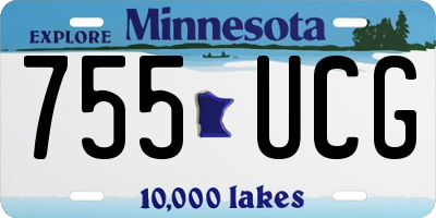 MN license plate 755UCG