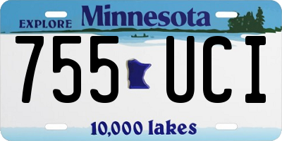 MN license plate 755UCI